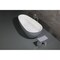 Aqua Eden 71.63 L, 32.88 W, Glossy White/Matte Gray, Solid Surface White Stone VRTOV713422WG - alternate 5